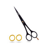 NIXCER Professional Series Super Cut Flat Shank Hair Cutting Scissors – Black